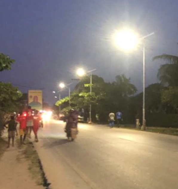 Solar street light in Tanzania