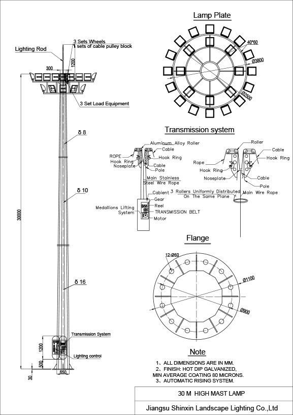 High Mast Pole Buy High Mast Pole Product On Jiangsu Shixin Landscape Lighting Co Ltd