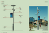 Smart street lights and multi-function poles Intelligent street lamp integrates WIFI base station, camera, infrared sensor, radar, electronic display screen, charging pile, environmental monitoring se
